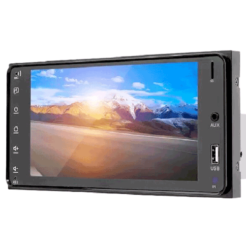 7 Inch Touch Screen Car DVR, FM, Bluetooth, USB, SD, Rear Camera